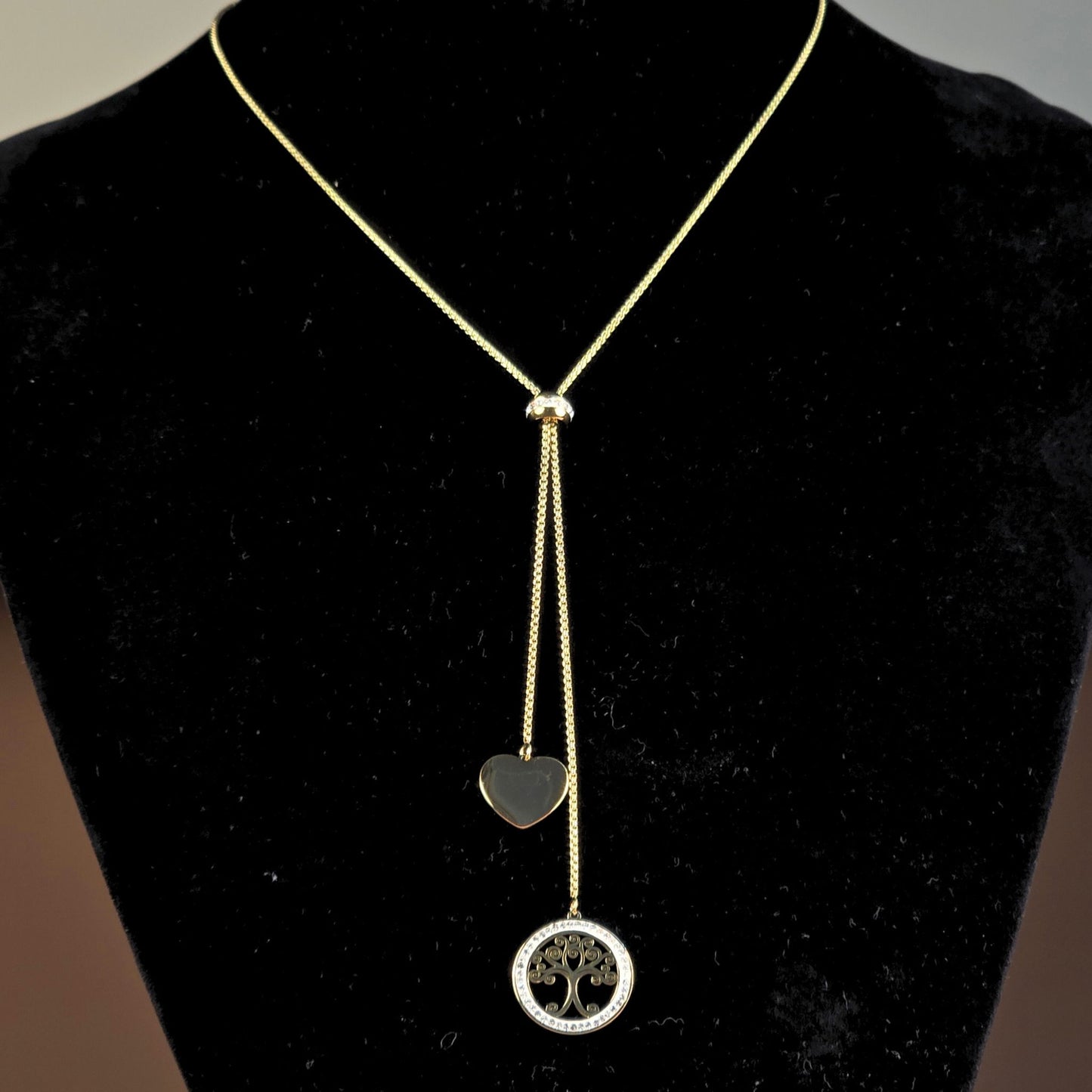 collana albero della vita con cuore incidibile – regolabile e personalizzabile