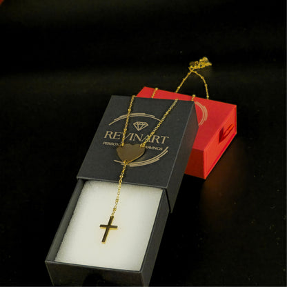 Collana Cuore con Croce – Personalizzabile con Incisione