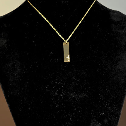 Collana Rettangolare Personalizzabile – Eleganza Minimal in Acciaio