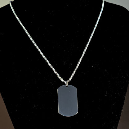 Collana Piastrina Personalizzata – Stile Militare in Acciaio Inox (Oro o Argento)