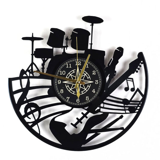 Orologio da Parete in Vinile “Music Band” – Design Artistico per Amanti della Musica