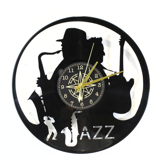 Orologio da Parete in Vinile “Jazz” – Design Artistico per Amanti della Musica