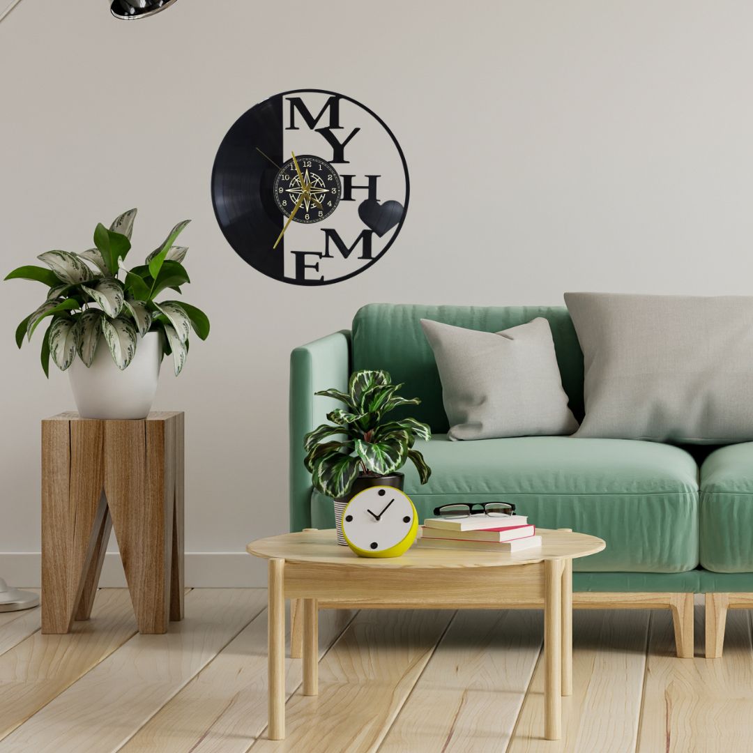 Orologio da Parete in Vinile “My Home” – Design Moderno e Romantico