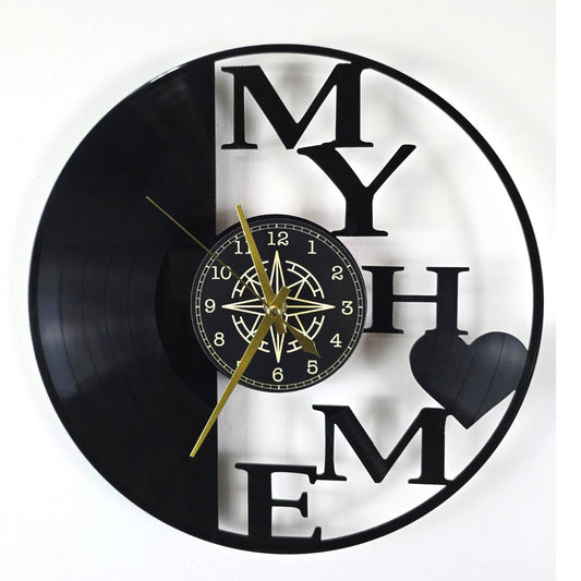 Orologio da Parete in Vinile “My Home” – Design Moderno e Romantico