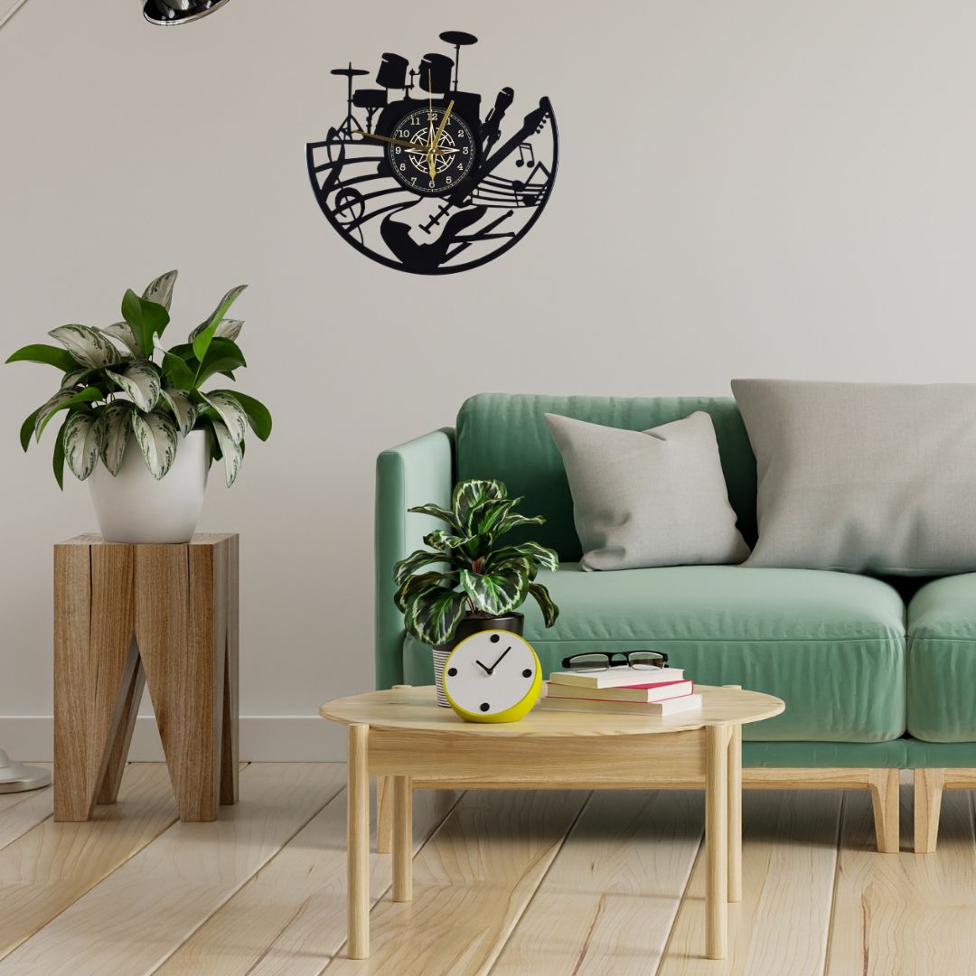 Orologio da Parete in Vinile “Music Band” – Design Artistico per Amanti della Musica